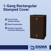 Sigma Electric Rectangle Stamped Steel 1 gang 4.52 in. H X 2.77 in. W Flat Box Cover