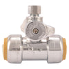 SharkBite 3/4 in. PTC X 1/4 in. Compression Brass Tee Stop