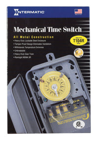 Intermatic Indoor and Outdoor Mechanical Timer Switch 277 V Gray - Open Box