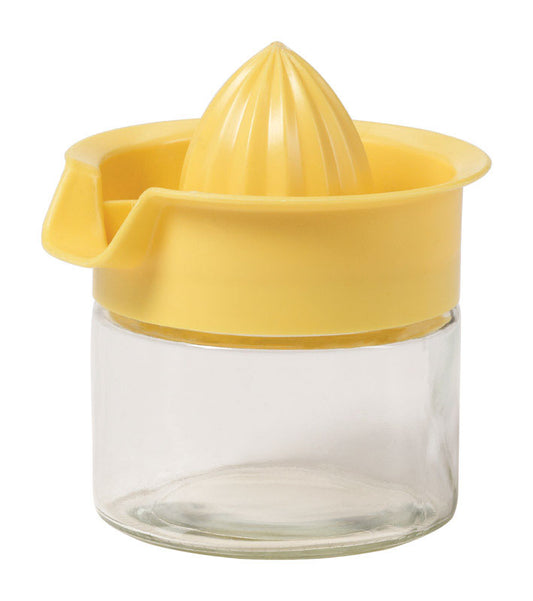 Lifetime 5-1/4 in. W x 5-1/2 in. L Clear/Yellow Glass/Plastic Manual Juice Press (Pack of 6)