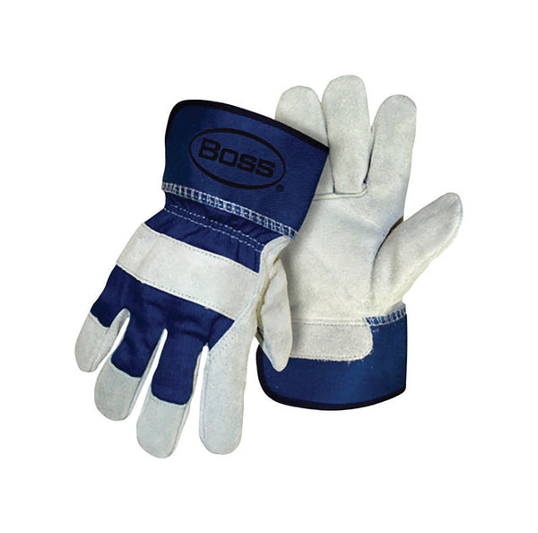 Boss Men's Indoor/Outdoor Palm Work Gloves Blue L 1 pair (Pack of 12).