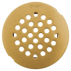 Brushed gold tub/shower drain covers