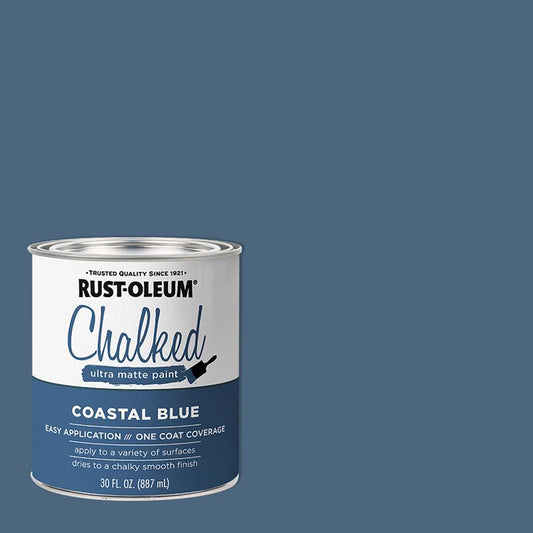 Rustoleum 329207 30 Oz Coastal Blue Chalked Ultra Matte Paint