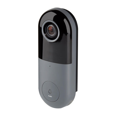 Globe Black/Gray Plastic Wired Video Doorbell