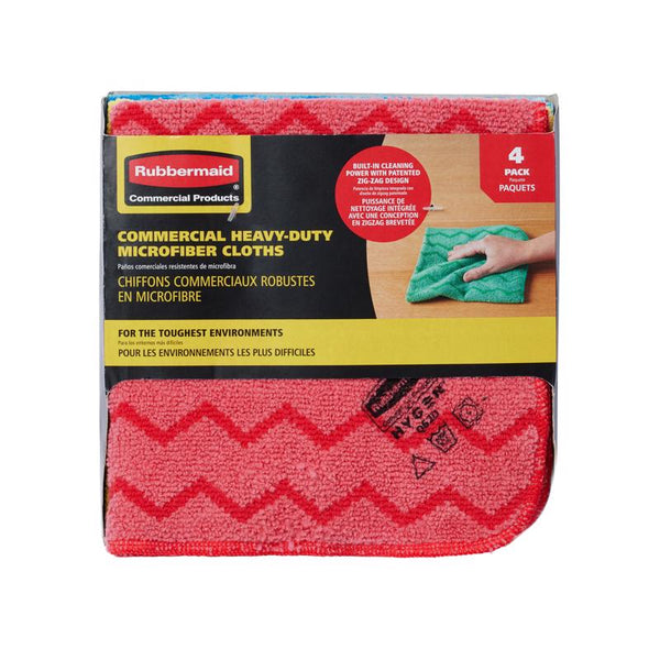 Rubbermaid Microfiber Wiping Cloth 12 in. W X 12 in. L 4 pk