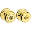 Kwikset SmartKey Juno Polished Brass Entry Door Knob KW1 1-3/4 in.
