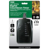 Prime Black 125V 1875W Outdoor 24 Hour Digital Countdown Timer with 2-Grounded Outlets