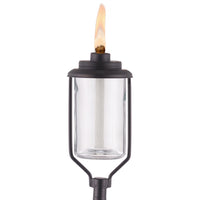 TIKI Convertible Black/Clear Glass/Metal 65 in. Tiki Outdoor Torch 1 pc