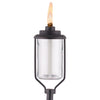 TIKI Convertible Black/Clear Glass/Metal 65 in. Tiki Outdoor Torch 1 pc
