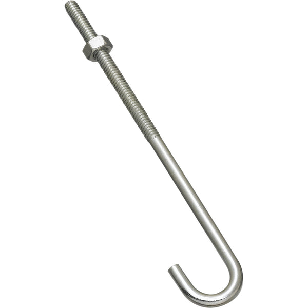 2195BC 1/4â€ x 6â€ J Bolt - Zinc Plated