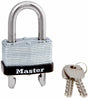 Master Lock 1-3/32 in. H X 1-1/32 in. W X 1-3/4 in. L Laminated Steel Warded Locking Padlock