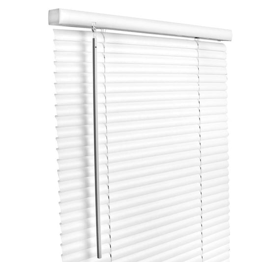 Living Accents Vinyl 1 in. Blinds 34 in. W X 64 in. H White Cordless