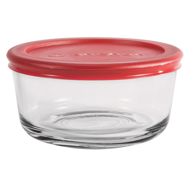 Recipiente transparente para almacenar alimentos Anchor Hocking de 2 tazas, 1 pieza (paquete de 6)