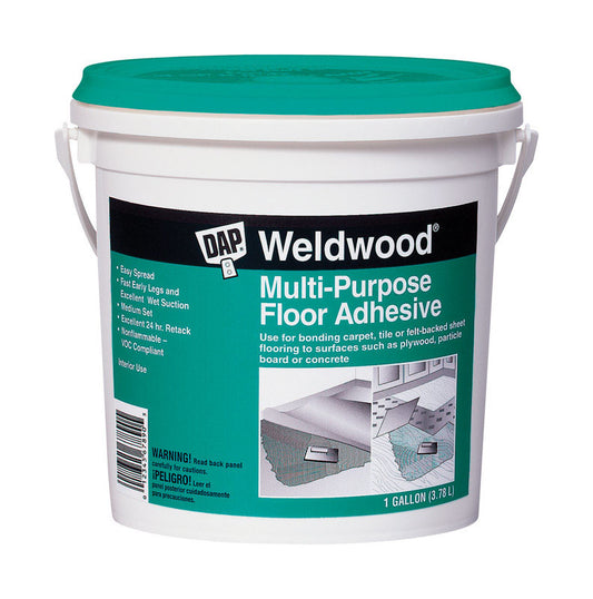 DAP WeldWood High Strength Synthetic Latex-Resins Floor Adhesive 1 gal. (Pack of 4)