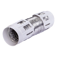 Deflect-O 8 ft. L X 4 in. D Silver/White Aluminum/Plastic Dryer Vent Kit