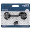 National Hardware 4 in. L Matte Black Steel Hook and Eye Closure 1 pc