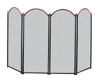 Panacea Black/Gray Antique Brass Fireplace Screen