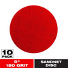 Diablo SandNet 5 in. Aluminum Oxide Hook and Lock Sanding Disc 180 Grit Very Fine 10 pk