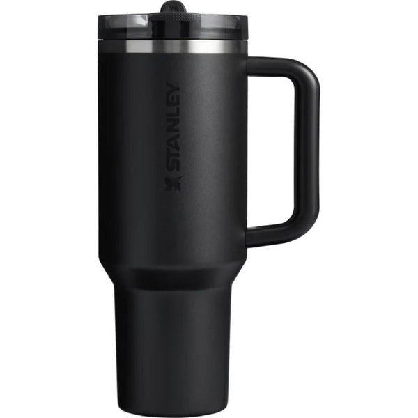 Vaso térmico con pajita Stanley The Quencher 40 oz negro 2.0, sin BPA, con aislamiento al vacío de doble pared