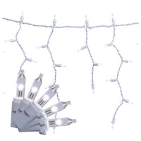 Celebrations Classic LED T5 Pure White 300 ct Icicle Christmas Lights 19.6 ft.