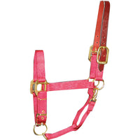 Hamilton Adjustable Halter W/Leather Headpole