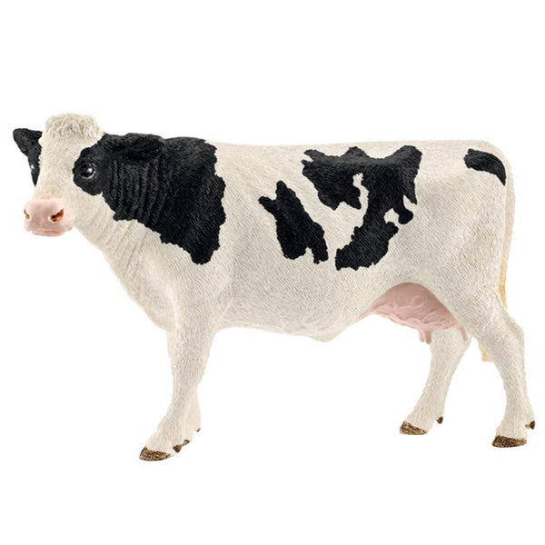 Schleich Farm World - Ternero Holstein de juguete de plástico negro y blanco (paquete de 5)