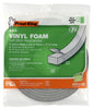 Frost King Gray Vinyl Clad Foam Weather Seal For Doors and Windows 17 ft. L X 0.25 in.