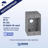 Sigma Engineered Solutions New Work 25.5 cu in Rectangle Metallic 1 gang Weatherproof Box Gray (Pack of 10)