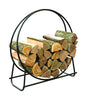 Panacea Black Powder Coated Steel Log Hoop Rack - Open Box