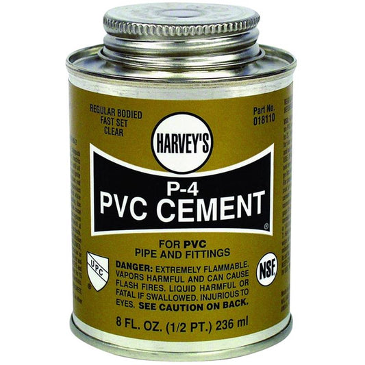 Harvey's P-4 Clear Cement For PVC 8 pt