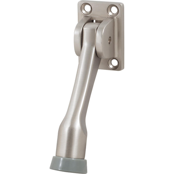 Tope de puerta resistente con 4 tornillos, 4 pulgadas, níquel satinado de Stone Harbor Hardware