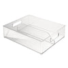 iDesign Clear Storage Bin 4 in. H X 12 in. W X 14.5 in. D Stackable