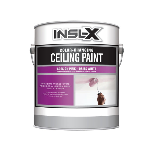 Insl-x Flat White Latex Color Changing Ceiling Paint Indoor 1 gal.
