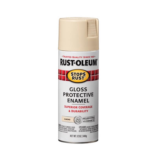Rust-Oleum Stops Rust Gloss Almond Spray Paint 12 oz.