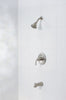 OakBrook 1-Handle Brushed Nickel Tub and Shower Faucet