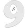 Hy-Ko 6 in. White Plastic Number 9 Mounting Screws 1 pc. (Pack of 5)