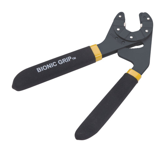 LoggerHead Tools Bionic Grip 1/4 in. - 9/16 in. Black Oxide Metric and SAE Adjustable Wrench