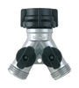 Gilmour Zinc Threaded Male Y-Hose Connector with Shut Offs - Deal of The Week