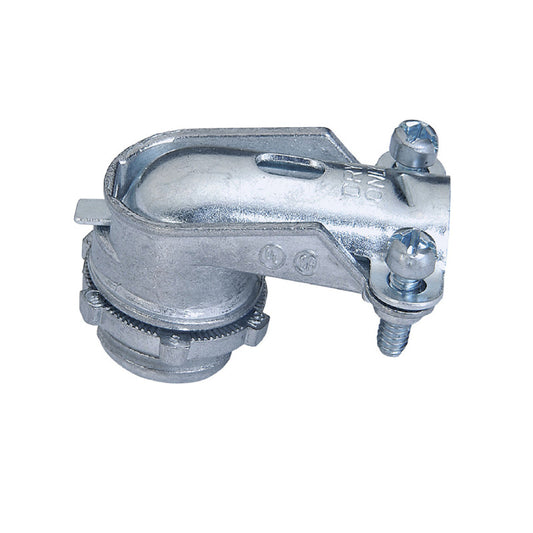 Sigma Engineered Solutions 1 in. D Die-Cast Zinc 90 Degree Squeeze Connector For FMC/RWFMC 1 pk