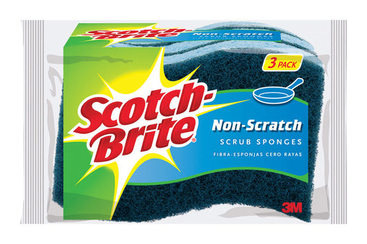 Scotch-Brite Non-Scratch Sponge For Multi-Purpose 4.4 in. L 3 pk (Pack of 8)