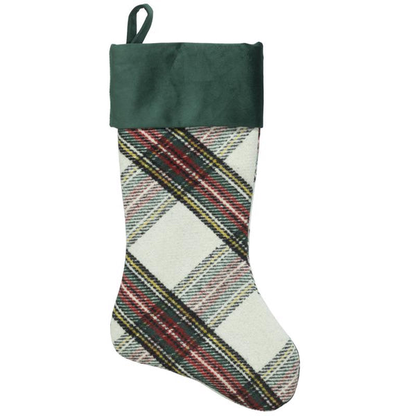 Dyno Plaid Christmas Stocking 20 in. (Pack of 12)