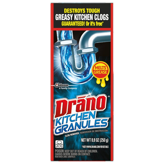 Drano All Pipes Kitchen Crystals Clog Remover 8.8 oz. (Pack of 6)