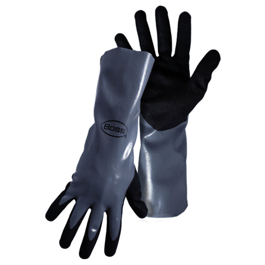 Boss Unisex Indoor/Outdoor Dipped Gloves Gray L 1 pair