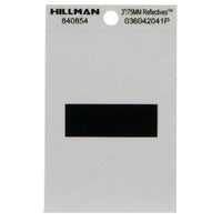 Hillman 3 in. Reflective Black Mylar Self-Adhesive Special Character Hyphen 1 pc (Pack of 6)