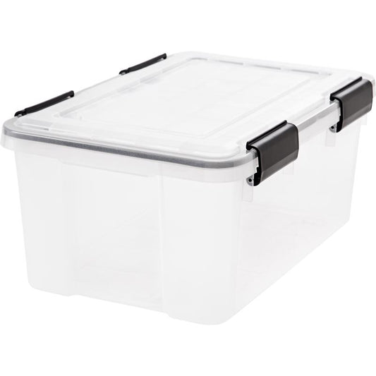 Iris WEATHERTIGHT 7.8 in. H X 11.75 in. W X 17.5 in. D Stackable Storage Tote (Pack of 6).
