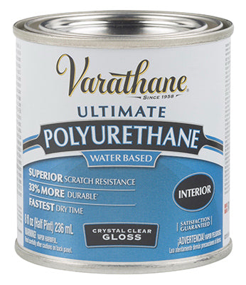 Varathane Ultimate Transparent Gloss Crystal Clear Water-Based Acrylic Modified Urethane Polyurethan
