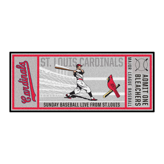 MLB - St. Louis Cardinals  Retro Collection Ticket Runner Rug - 30in. x 72in. - (1930)