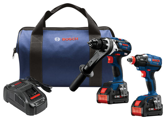 Bosch 18 V Cordless Brushless 2 Tool Hammer Drill and Impact Driver Kit