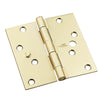 National Hardware 4 in. L Satin Brass Door Hinge (Pack of 5)