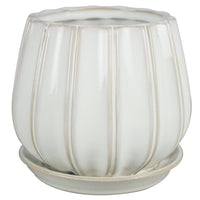 Trendspot Contour 6 in. D Ceramic Planter White (Pack of 2)